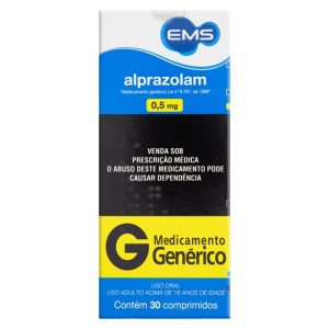 Alprazolam (Frontal/Apraz) 0,5 mg - 30 Comprimidos