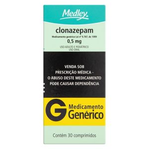 Clonazepam (Rivotril) 0,5mg - 30 Comprimidos