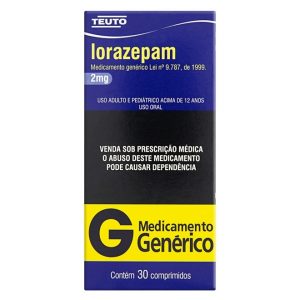 Lorazepam 2mg - 20 Comprimidos